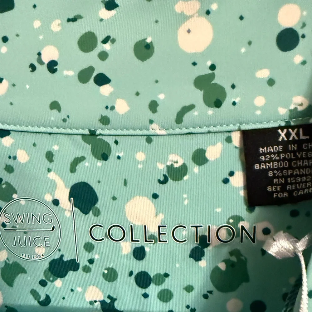 SWING JUICE GOLF SPLATTER MEN'S QUARTER ZIP XXL - Picture 3 of 4